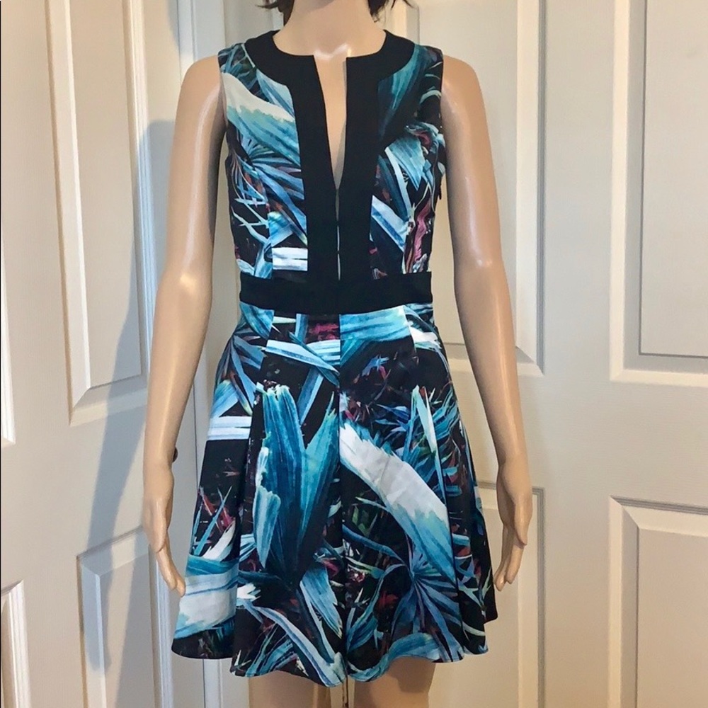 BEBE Mini Floral Silk Party Date Dress